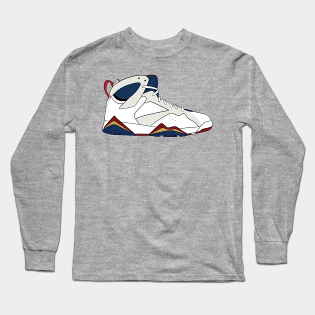 Air Jordan VII (7) - Olympics Long Sleeve T-Shirt by WalkDesigns